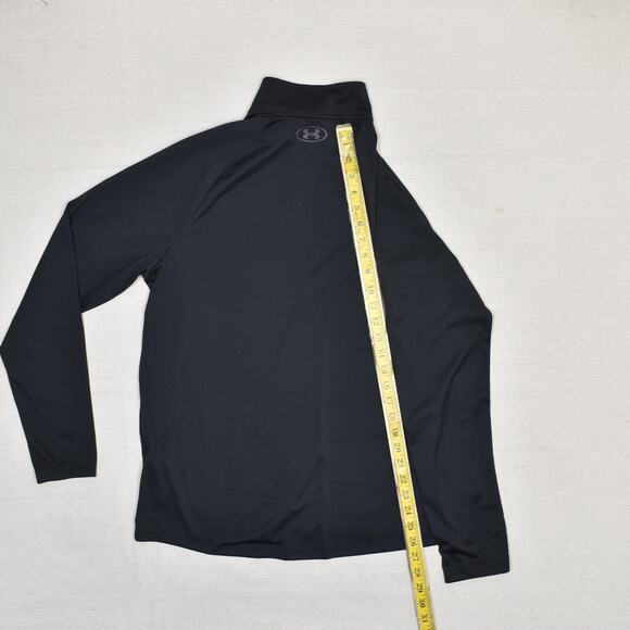 Under Armour Men 1/4 Zip Pullover Sweatshirt Polyester Black Size L Loose - Picture 6 of 8
